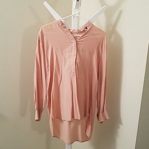 Madewell blush silk blouse